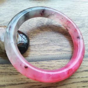 10% OFF- 55/56/57mm Certified Natural Red Jadeite Emerald A*Jade HandCarved Bangle A207