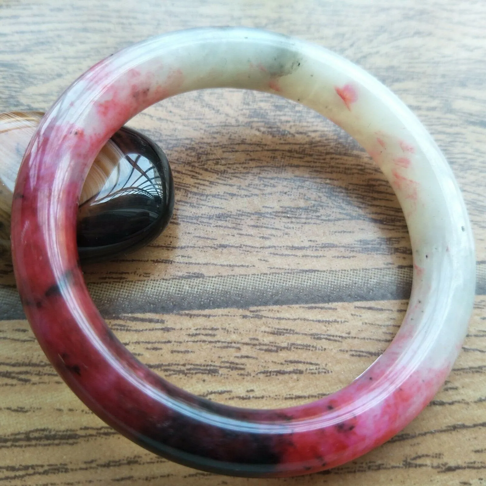 10% OFF- 55/56/57mm Certified Natural Red Jadeite Emerald A*Jade HandCarved Bangle A210