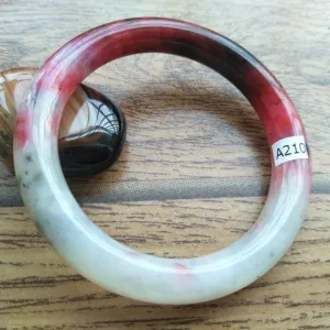 10% OFF- 55/56/57mm Certified Natural Red Jadeite Emerald A*Jade HandCarved Bangle A210