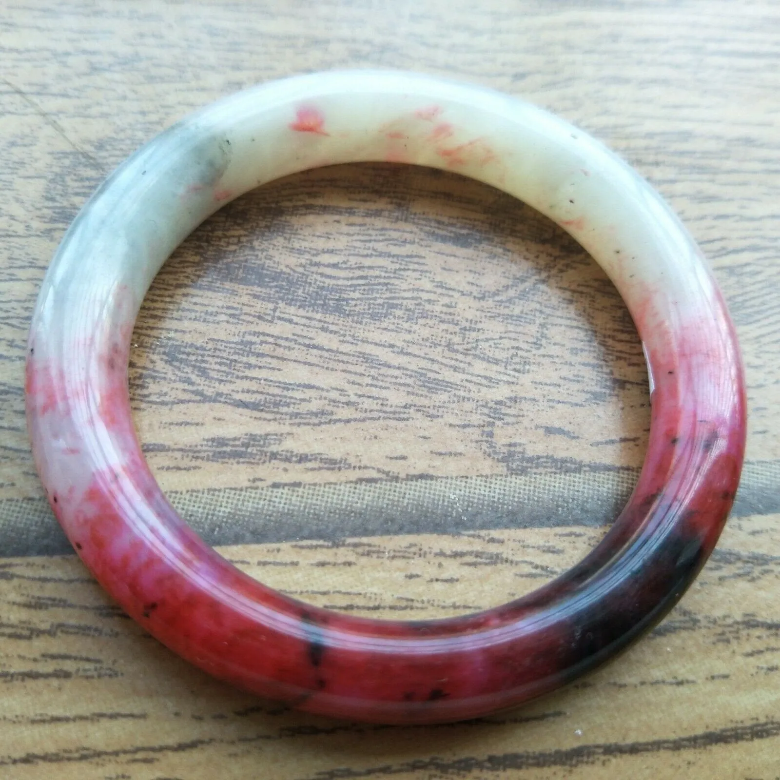 10% OFF- 55/56/57mm Certified Natural Red Jadeite Emerald A*Jade HandCarved Bangle A210