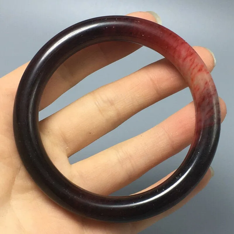 10% OFF- 55/56/57mm Certified Natural Red Jadeite Emerald A*Jade HandCarved Bangle A28