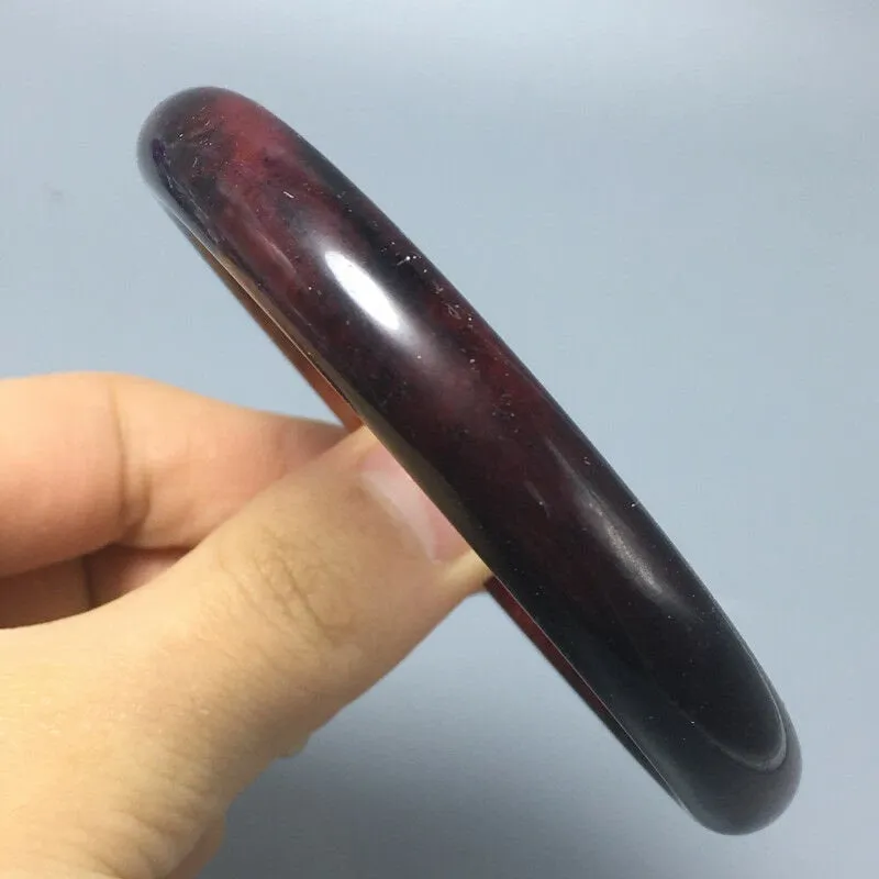 10% OFF- 55/56/57mm Certified Natural Red Jadeite Emerald A*Jade HandCarved Bangle A28