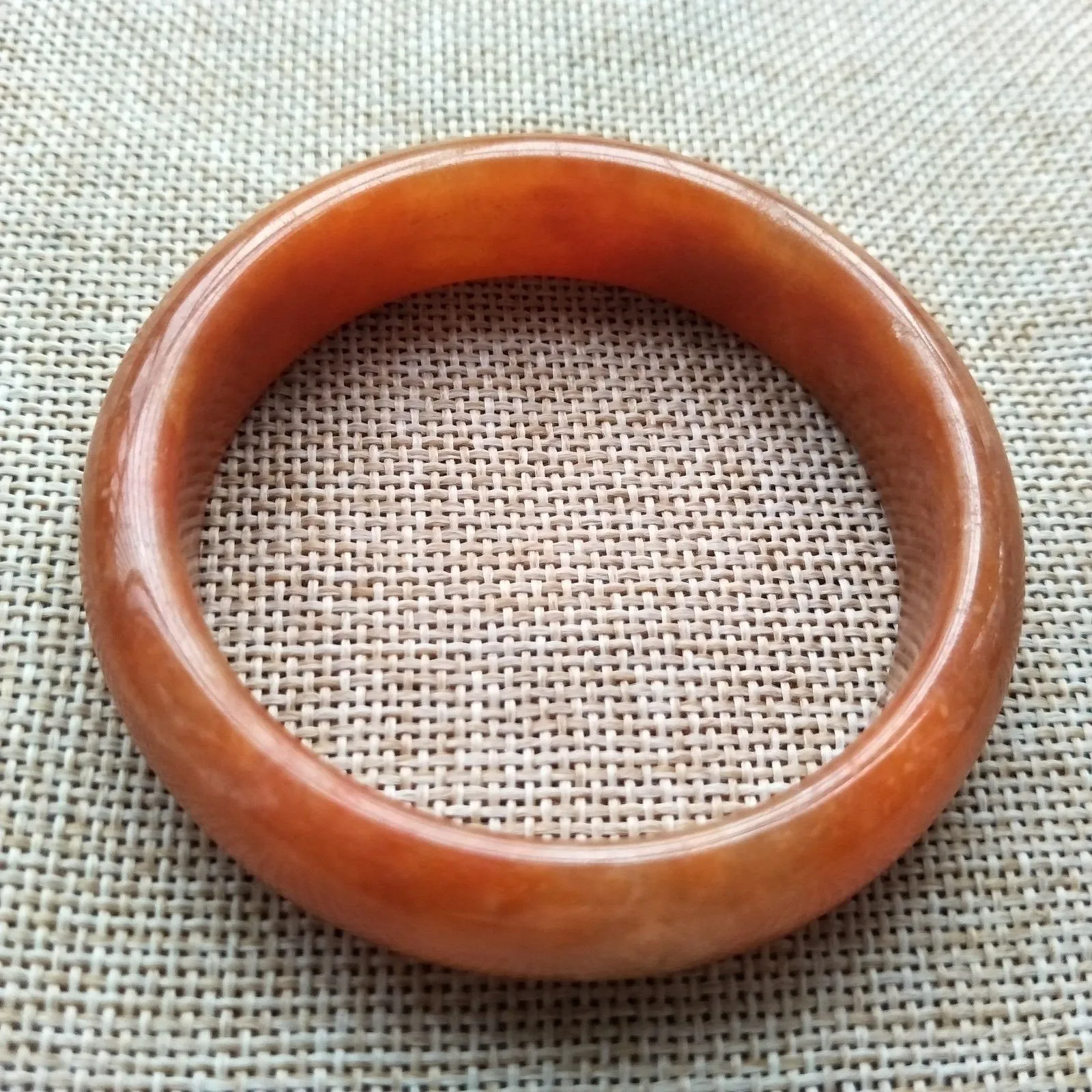 10% OFF- 55/56/57mm Certified Natural Yellow Red Jadeite Emerald A*Jade HandCarved Bangle W560