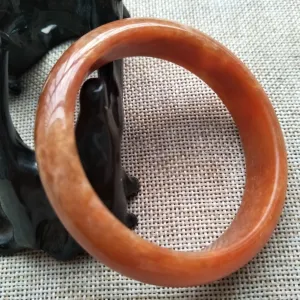 10% OFF- 55/56/57mm Certified Natural Yellow Red Jadeite Emerald A*Jade HandCarved Bangle W560
