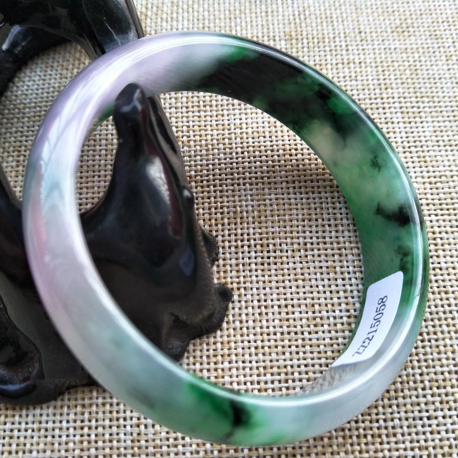 10% OFF- 56/57/58 mm Certified Natural 3 Color Jadeite Emerald A Jade HandCarved Bracelet Bangle 5058