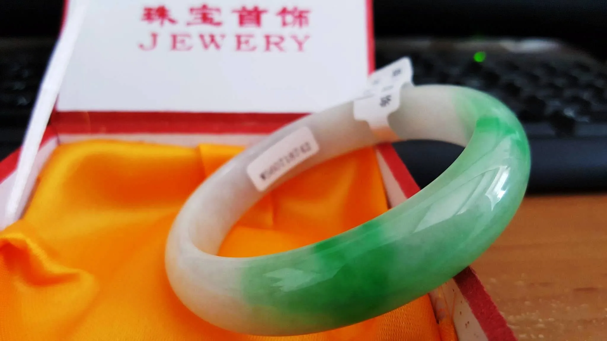 10% OFF- 56/57/58 mm Certified Natural 3 Color Jadeite Emerald A Jade HandCarved Bracelet Bangle A101