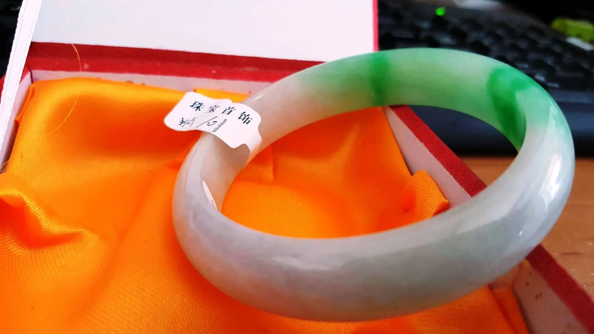 10% OFF- 56/57/58 mm Certified Natural 3 Color Jadeite Emerald A Jade HandCarved Bracelet Bangle A101