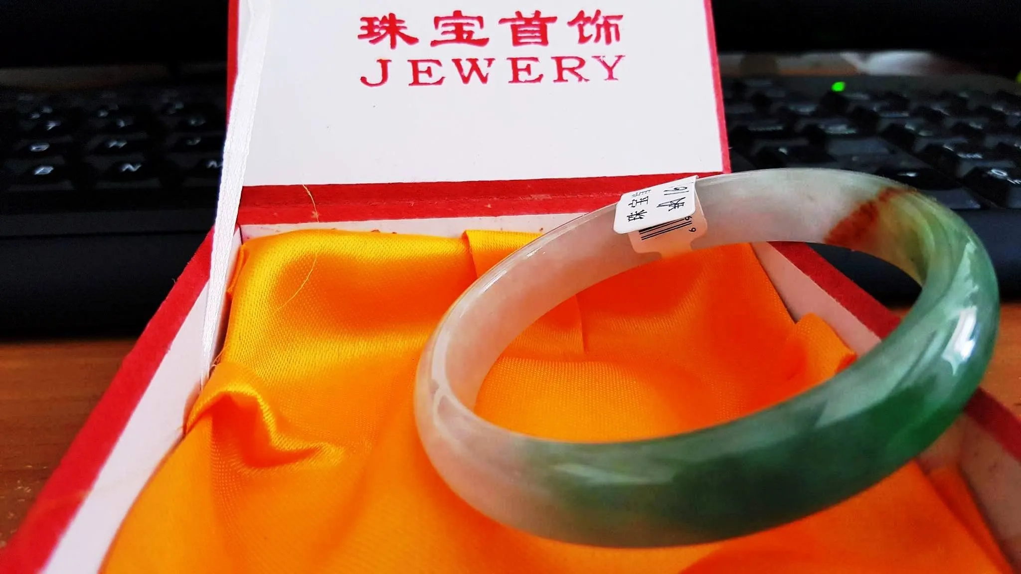 10% OFF- 56/57/58 mm Certified Natural 3 Color Jadeite Emerald A Jade HandCarved Bracelet Bangle A161