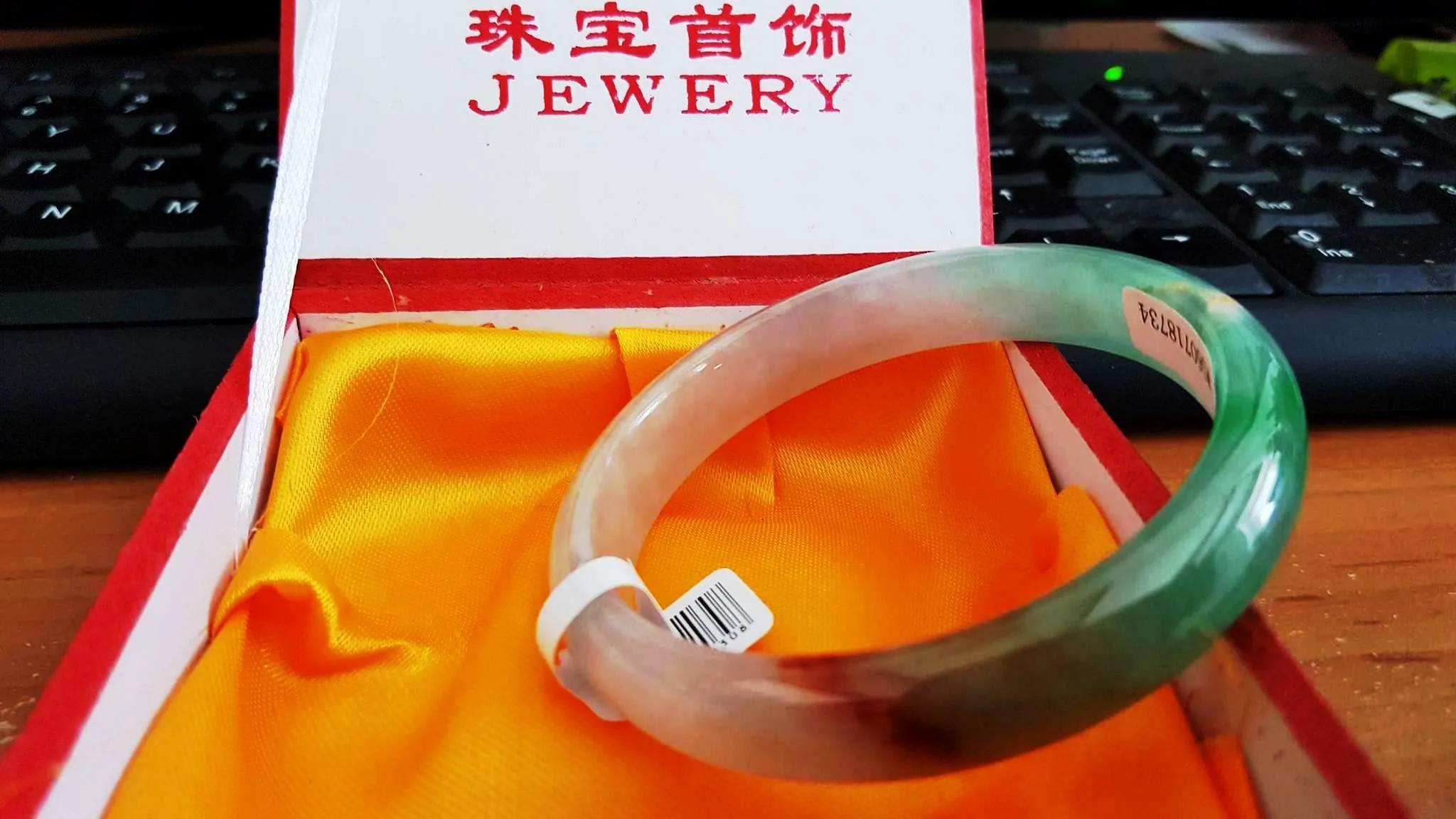 10% OFF- 56/57/58 mm Certified Natural 3 Color Jadeite Emerald A Jade HandCarved Bracelet Bangle A161