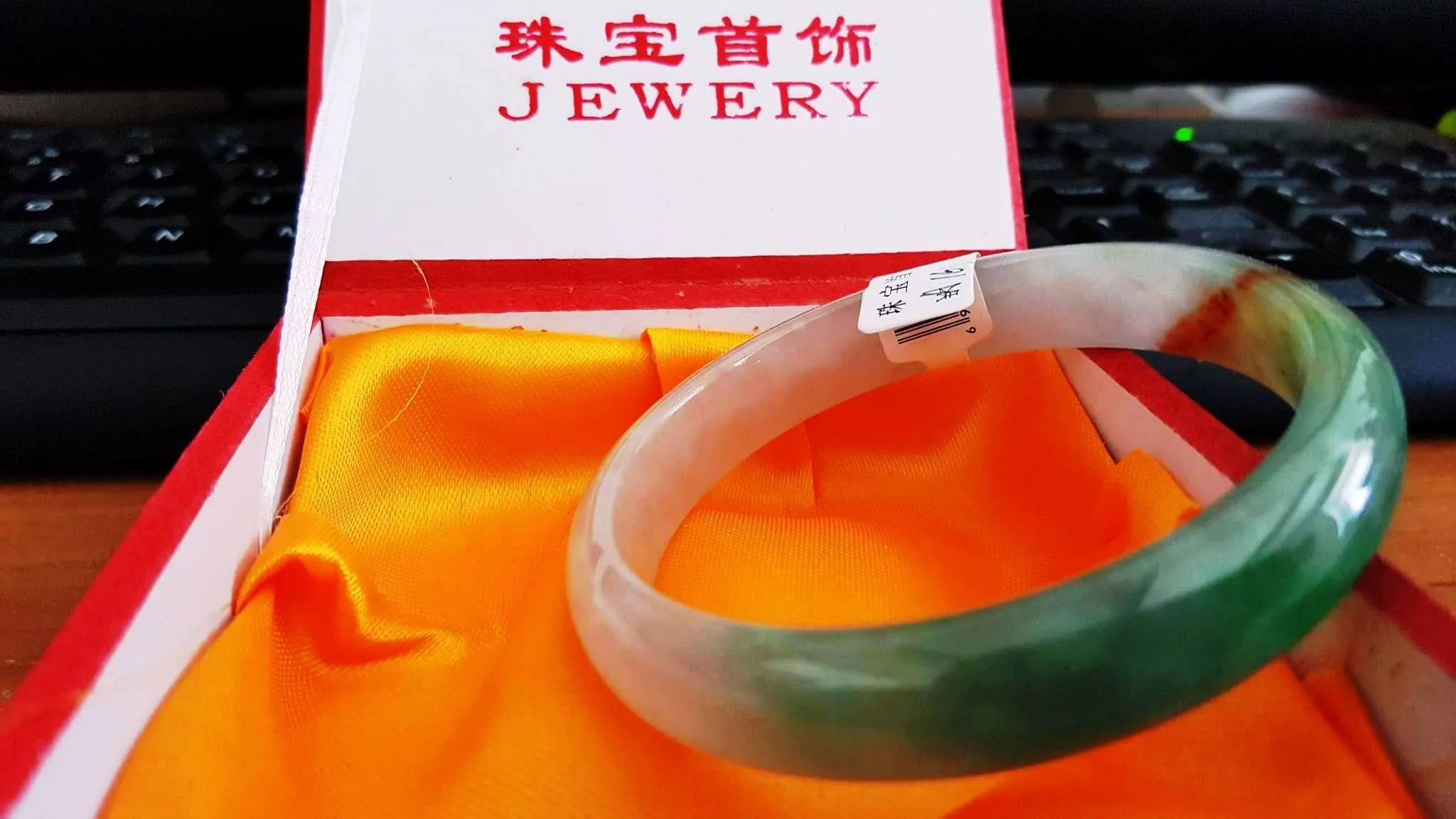 10% OFF- 56/57/58 mm Certified Natural 3 Color Jadeite Emerald A Jade HandCarved Bracelet Bangle A161