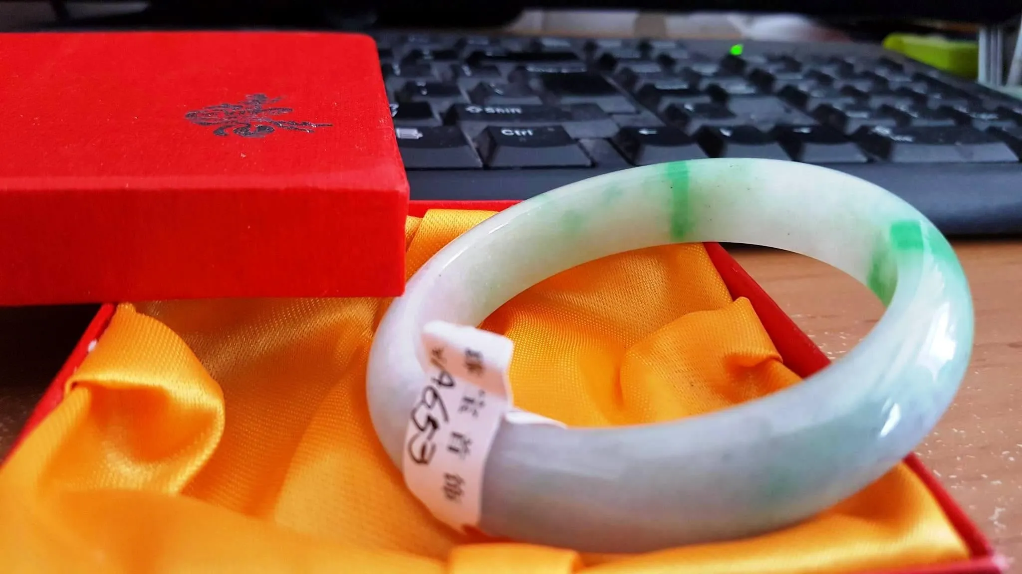 10% OFF- 56/57/58 mm Certified Natural 3 Color Jadeite Emerald A Jade HandCarved Bracelet Bangle A653