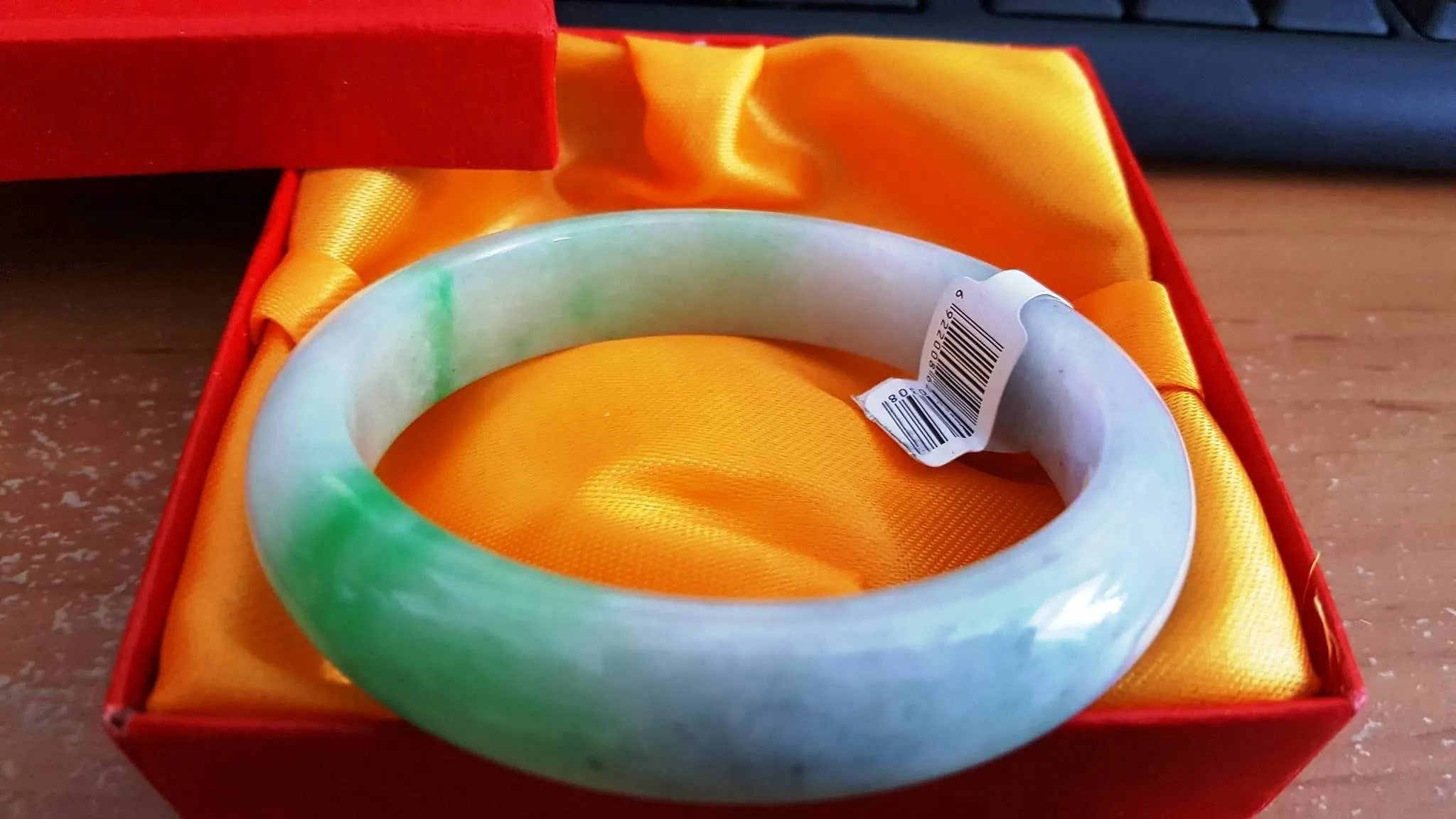 10% OFF- 56/57/58 mm Certified Natural 3 Color Jadeite Emerald A Jade HandCarved Bracelet Bangle A653