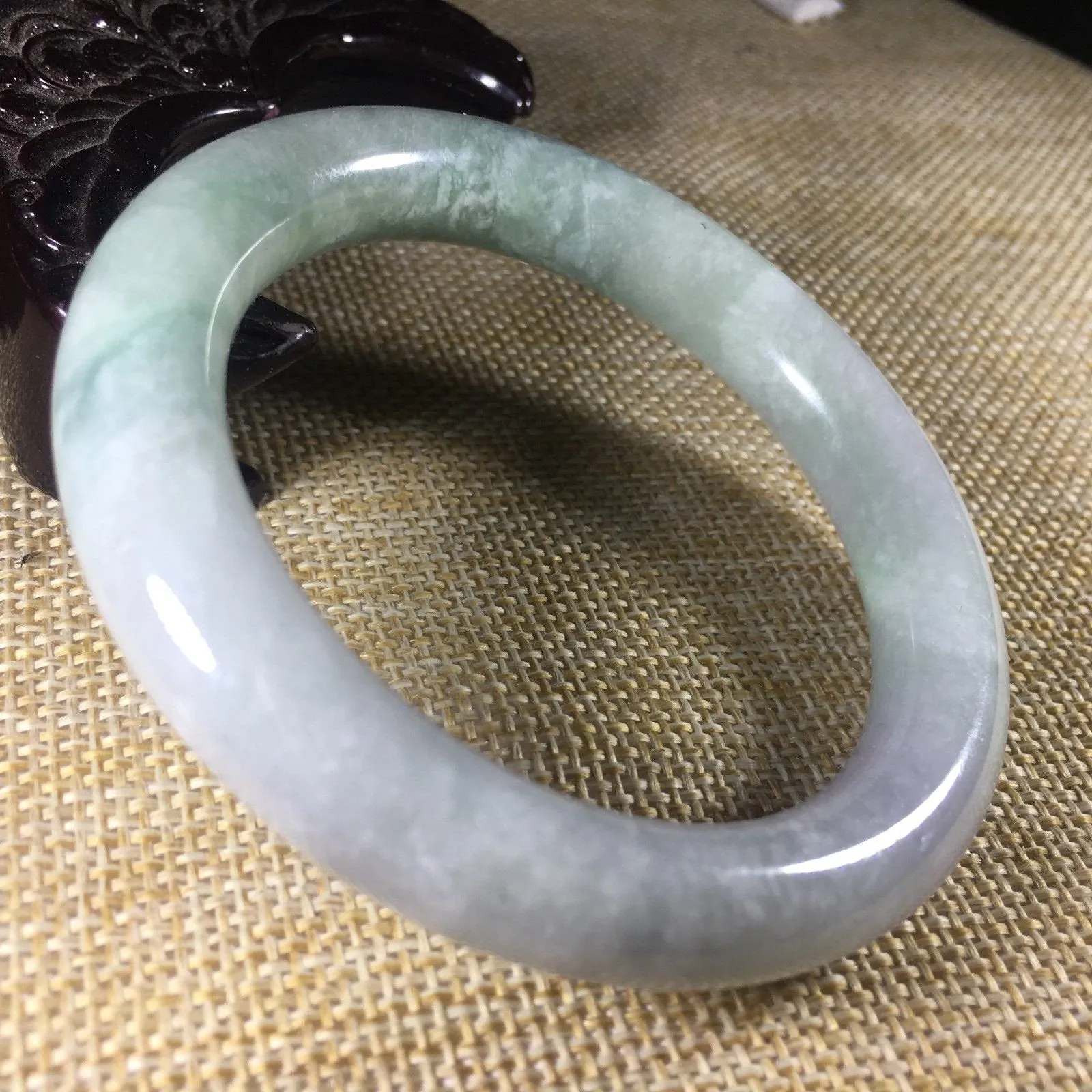10% OFF- 56/57/58 mm Certified Natural 3 Color Jadeite Emerald A*Jade HandCarved Bangle B043