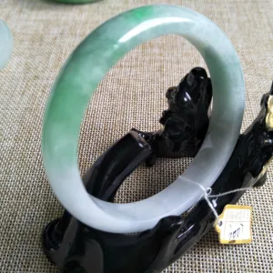 10% OFF- 56/57/58 mm Certified Natural Jadeite Emerald A Jade HandCarved Bangle 3007