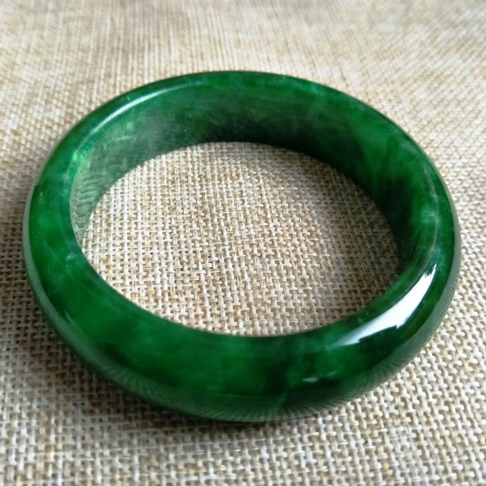 10% OFF- 56/57/58 mm Certified Natural Jadeite Emerald A Jade HandCarved Bracelet Bangle A218