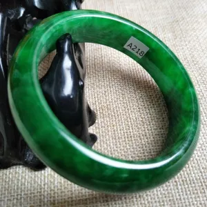 10% OFF- 56/57/58 mm Certified Natural Jadeite Emerald A Jade HandCarved Bracelet Bangle A218