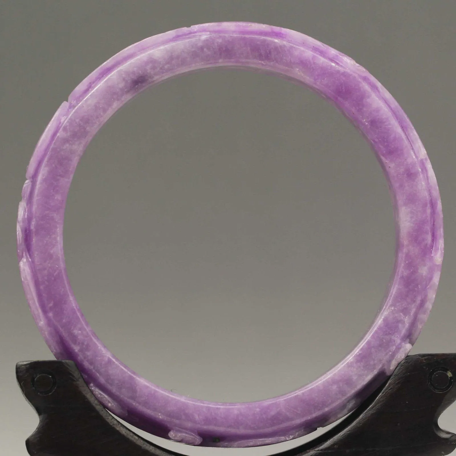 10% OFF- 56/57/58 mm Certified Natural Jadeite Emerald A*Jade Handcarved Dragon Phenix Bangle NO.C885