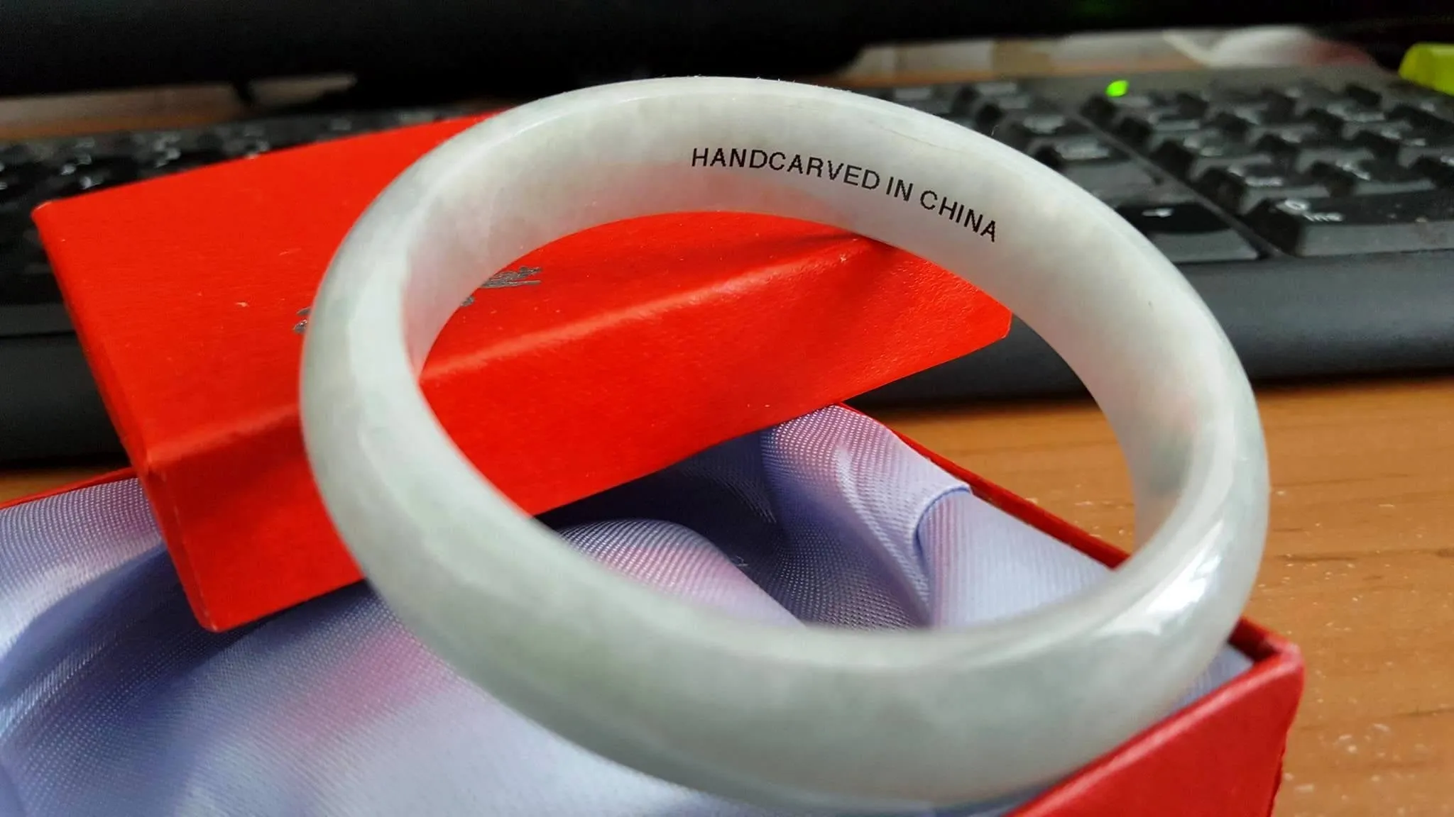 10% OFF- 56/57/58 mm Certified Natural Jadeite Emerald Jade Bangle《Grade A》1906
