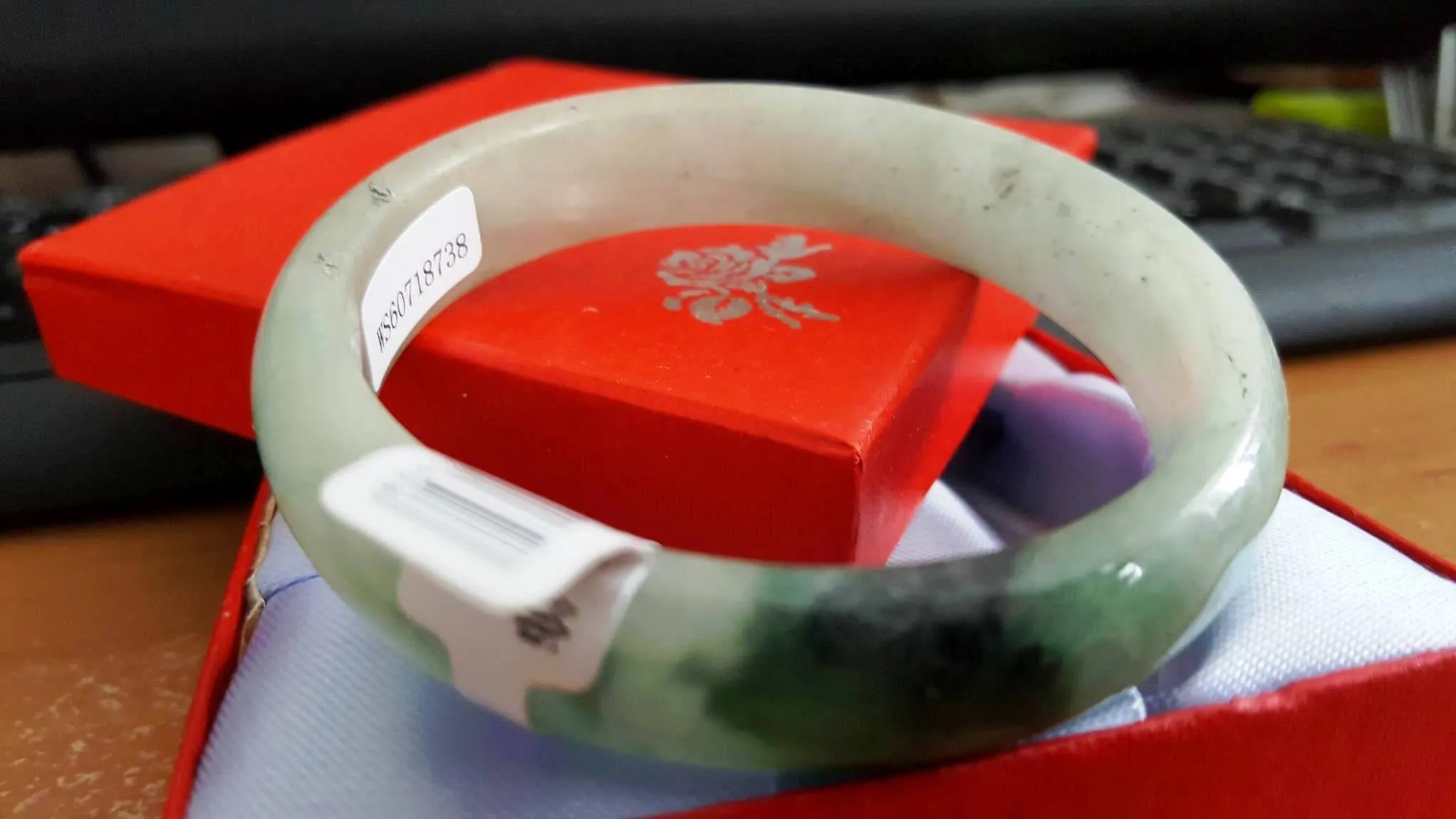 10% OFF- 56/57/58 mm Certified Natural Jadeite Emerald Jade Bangle《Grade A》A173
