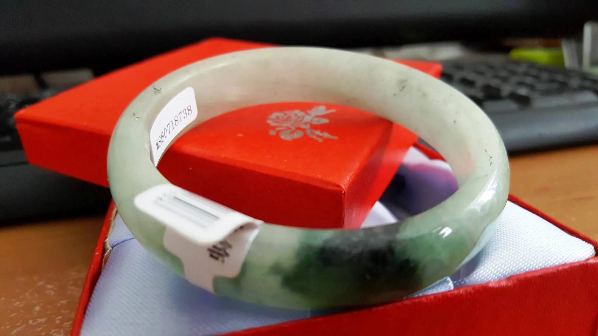 10% OFF- 56/57/58 mm Certified Natural Jadeite Emerald Jade Bangle《Grade A》A173