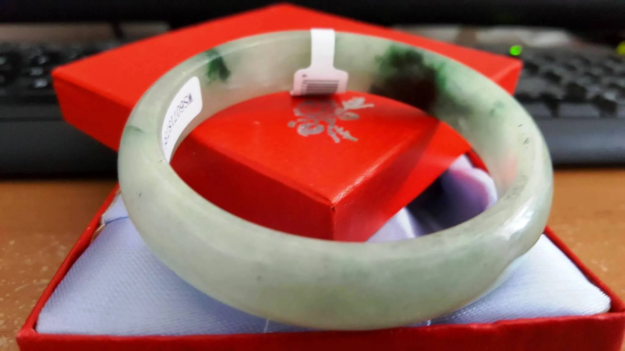 10% OFF- 56/57/58 mm Certified Natural Jadeite Emerald Jade Bangle《Grade A》A173