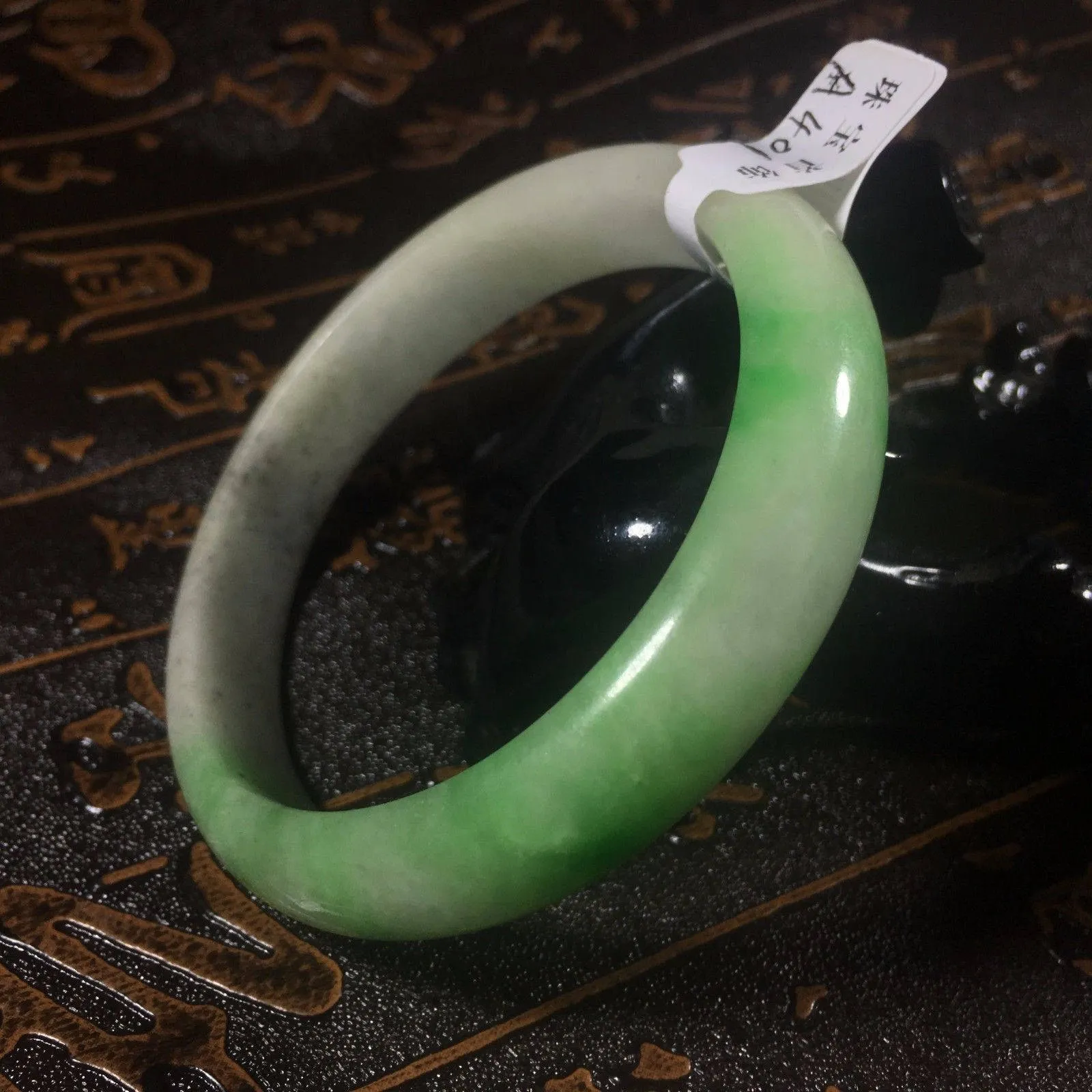 10% OFF- 56/57/58 mm Certified Natural Jadeite Emerald Jade Bangle《Grade A》A401