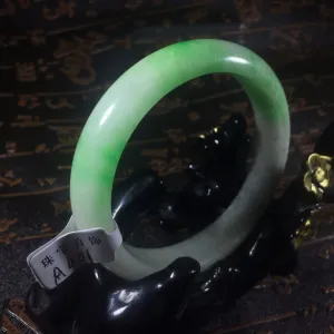 10% OFF- 56/57/58 mm Certified Natural Jadeite Emerald Jade Bangle《Grade A》A401