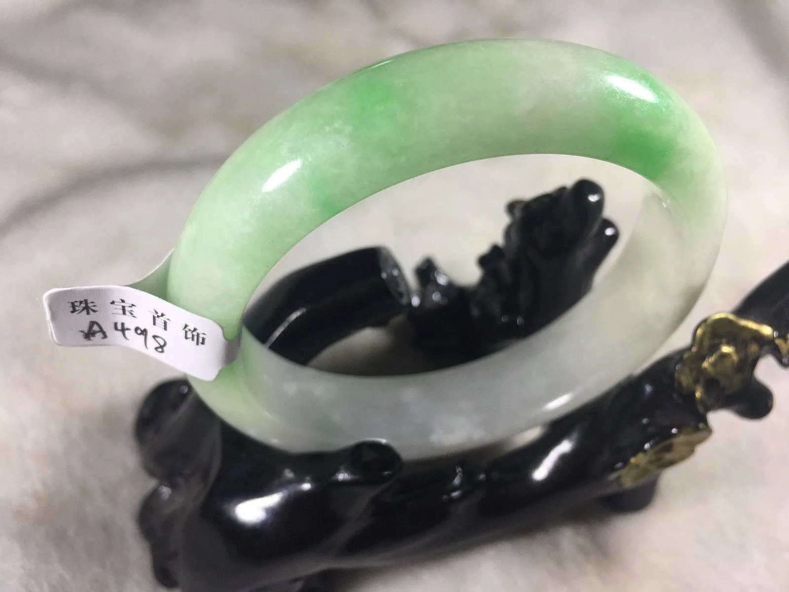 10% OFF- 56/57/58 mm Certified Natural Jadeite Emerald Jade Bangle《Grade A》A498