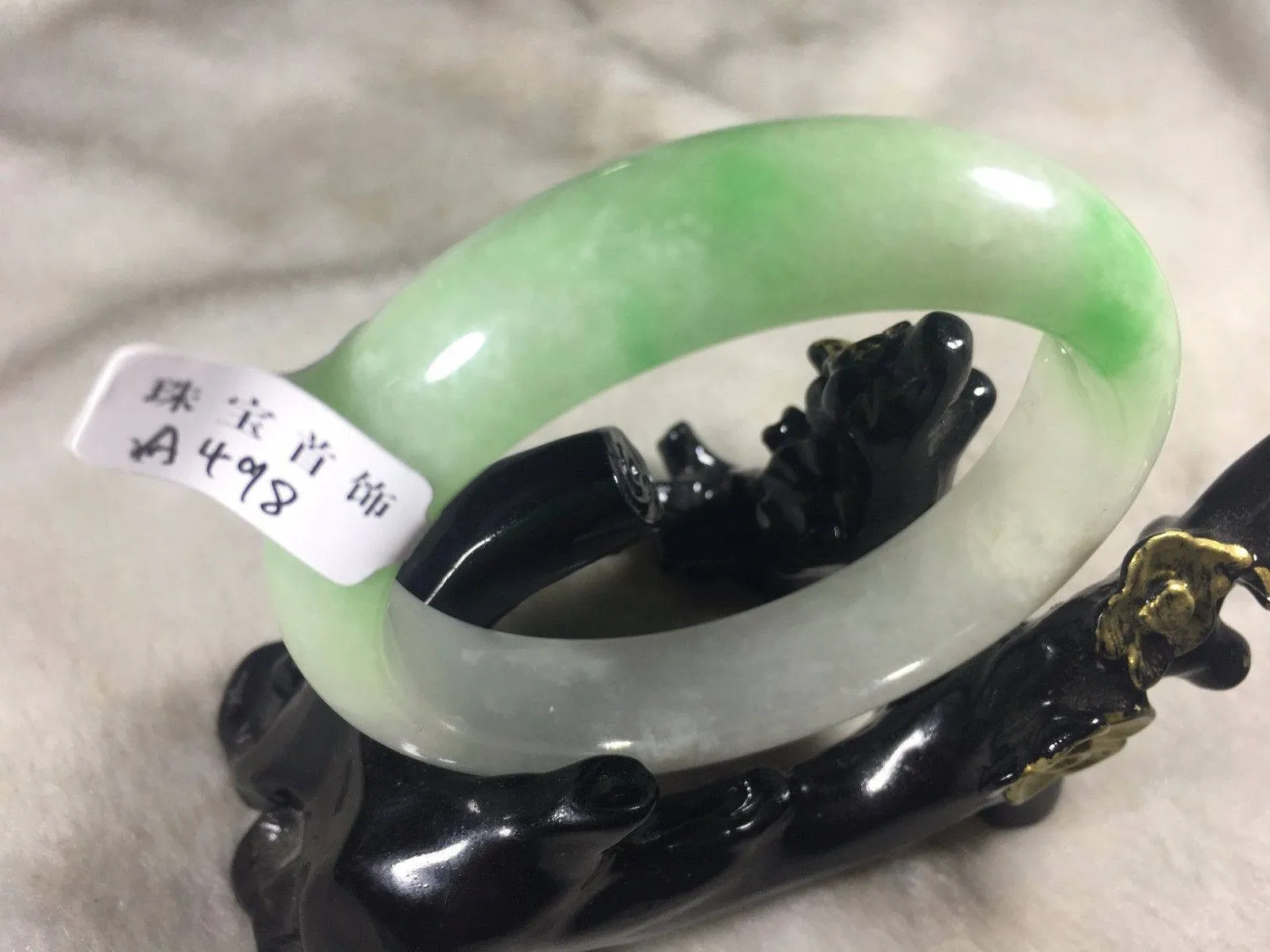10% OFF- 56/57/58 mm Certified Natural Jadeite Emerald Jade Bangle《Grade A》A498