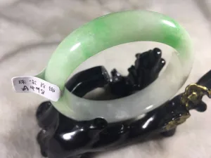 10% OFF- 56/57/58 mm Certified Natural Jadeite Emerald Jade Bangle《Grade A》A498