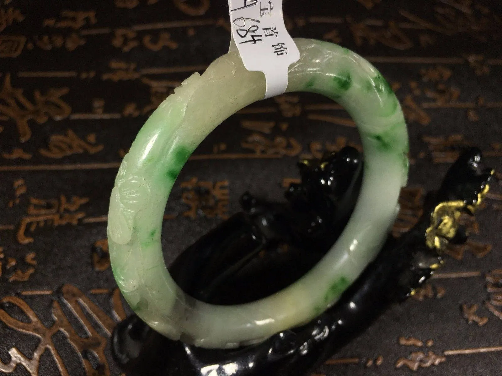 10% OFF- 56/57/58 mm Certified Natural Jadeite Emerald Jade Bangle《Grade A》A684