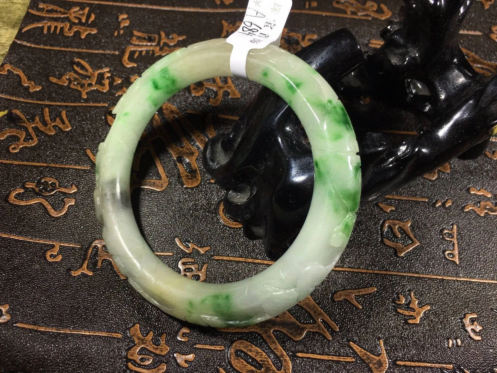 10% OFF- 56/57/58 mm Certified Natural Jadeite Emerald Jade Bangle《Grade A》A684