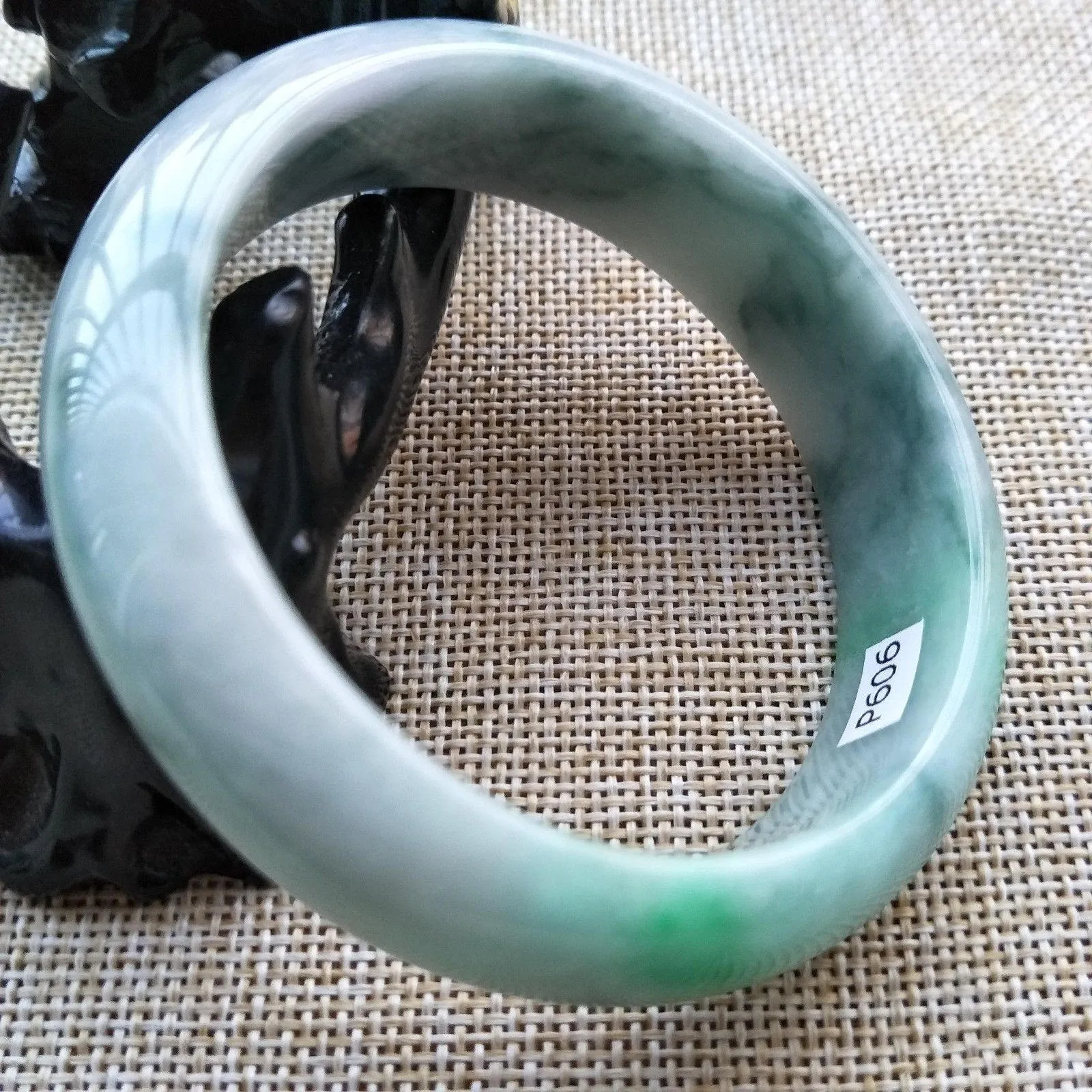 10% OFF- 56/57/58 mm Certified Natural Jadeite Emerald Jade Bangle《Grade A》P606