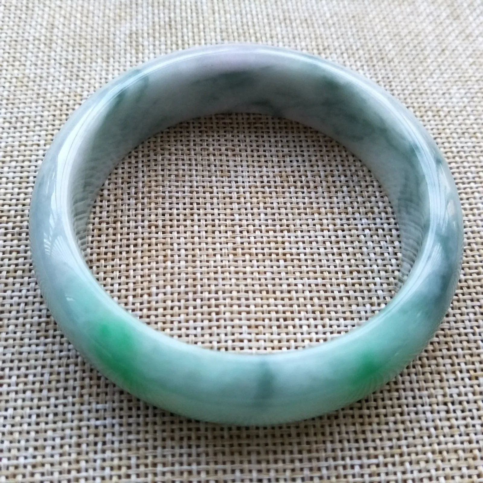 10% OFF- 56/57/58 mm Certified Natural Jadeite Emerald Jade Bangle《Grade A》P606