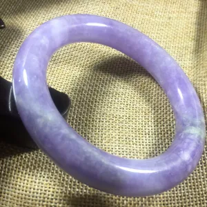 10% OFF- 56/57/58 mm Certified Natural Lavender Jadeite Emerald A*Jade HandCarved Bangle A018