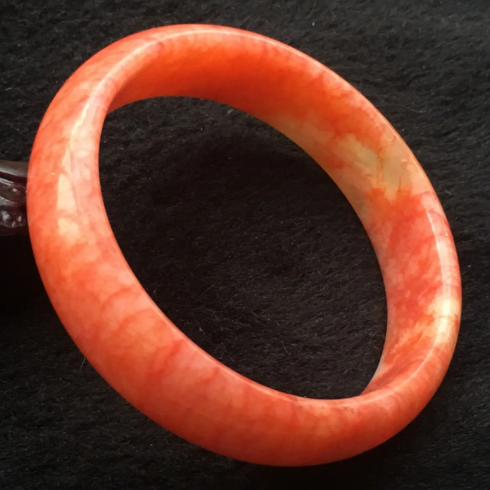 10% OFF- 56/57/58 mm Certified Natural Red Emerald A*Jade Handcarved Bangle X022