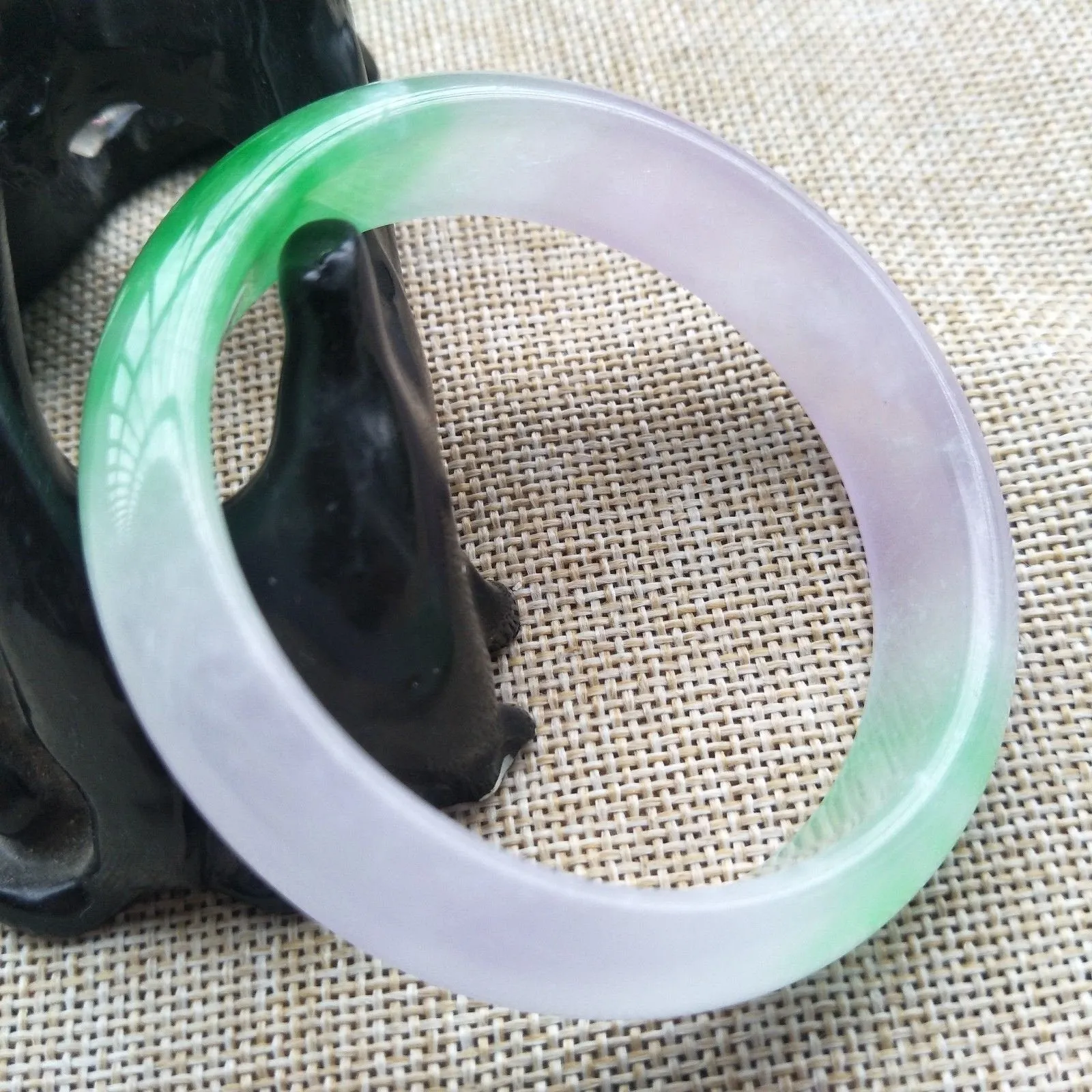 10% OFF- 56/57/58mm Certified Natural 3 Color Jadeite Emerald A*Jade HandCarved Bangle Z602