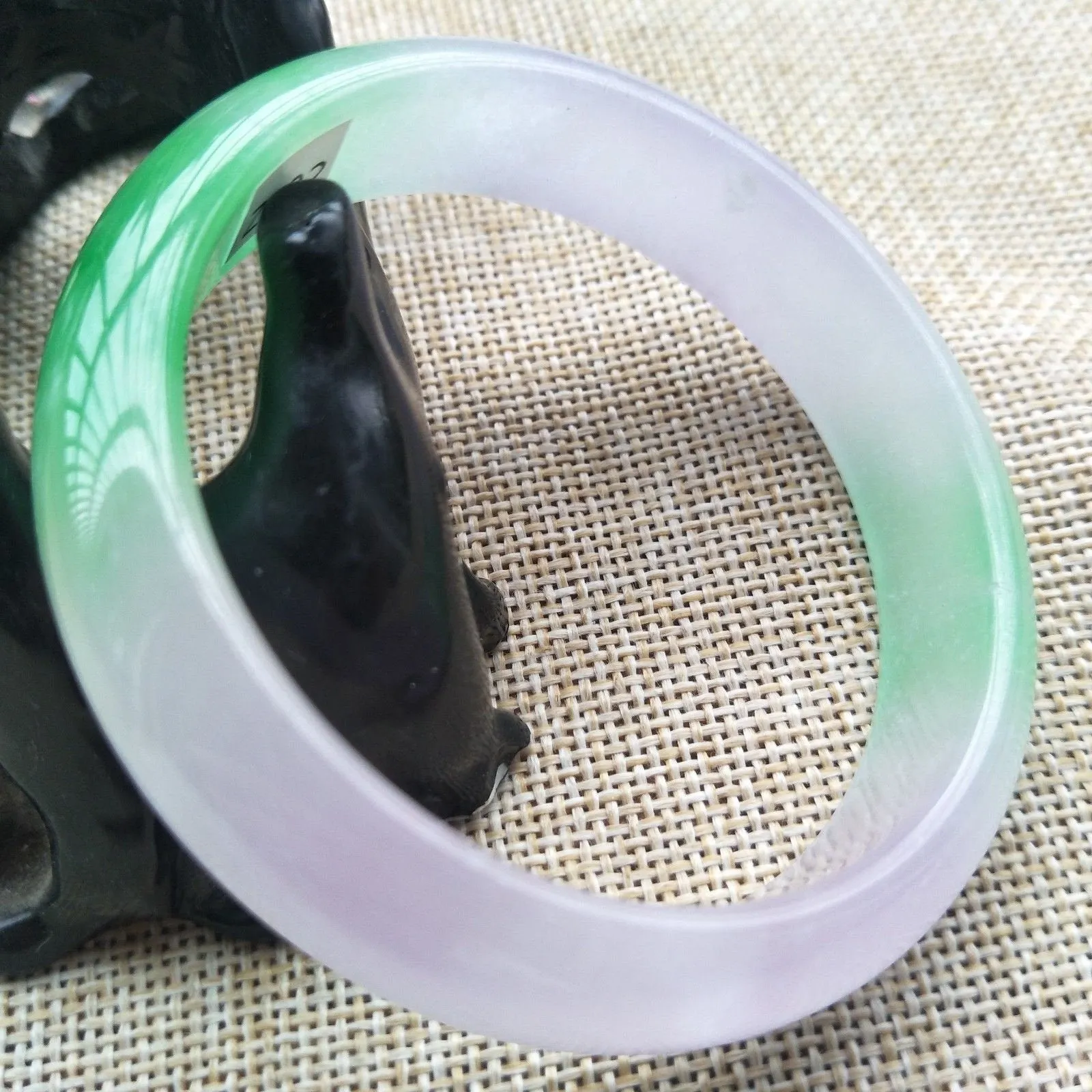 10% OFF- 56/57/58mm Certified Natural 3 Color Jadeite Emerald A*Jade HandCarved Bangle Z602