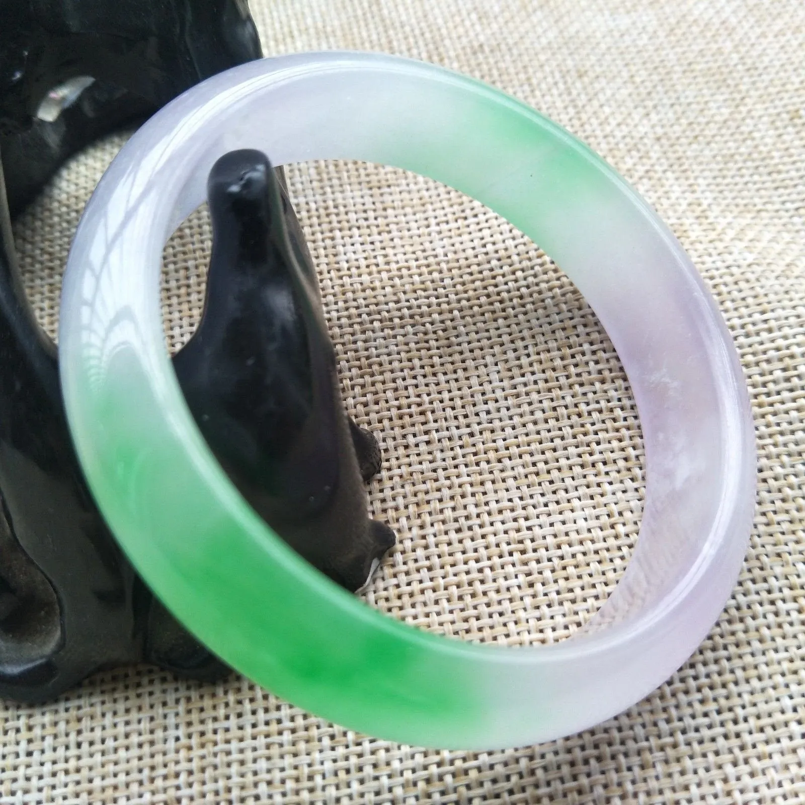 10% OFF- 56/57/58mm Certified Natural 3 Color Jadeite Emerald A*Jade HandCarved Bangle Z602