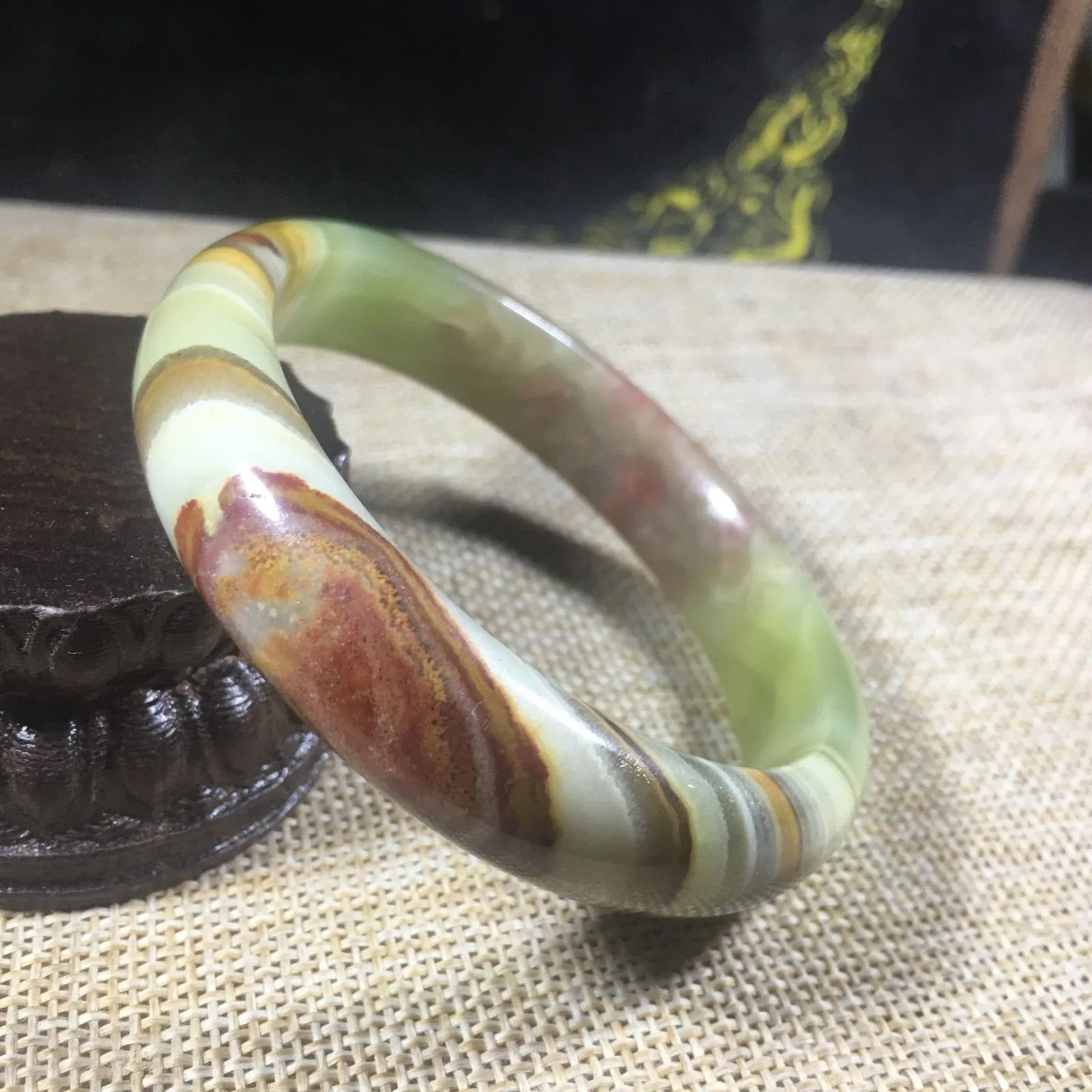 10% OFF- 56/57/58mm Certified Natural Color Jadeite Emerald A*Jade HandCarved Bangle A202