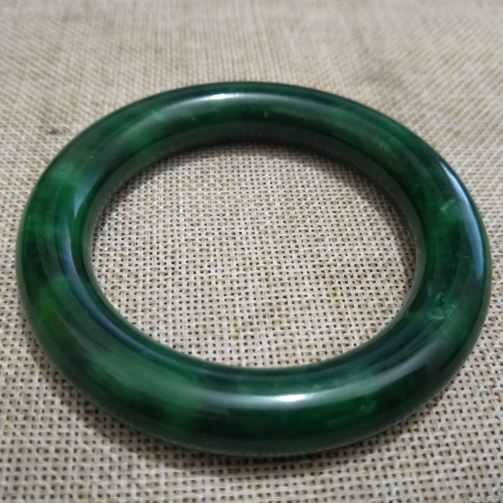 10% OFF- 56/57/58mm Certified Natural Green Jadeite Emerald A*Jade HandCarved Bangle X254