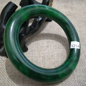 10% OFF- 56/57/58mm Certified Natural Green Jadeite Emerald A*Jade HandCarved Bangle X254