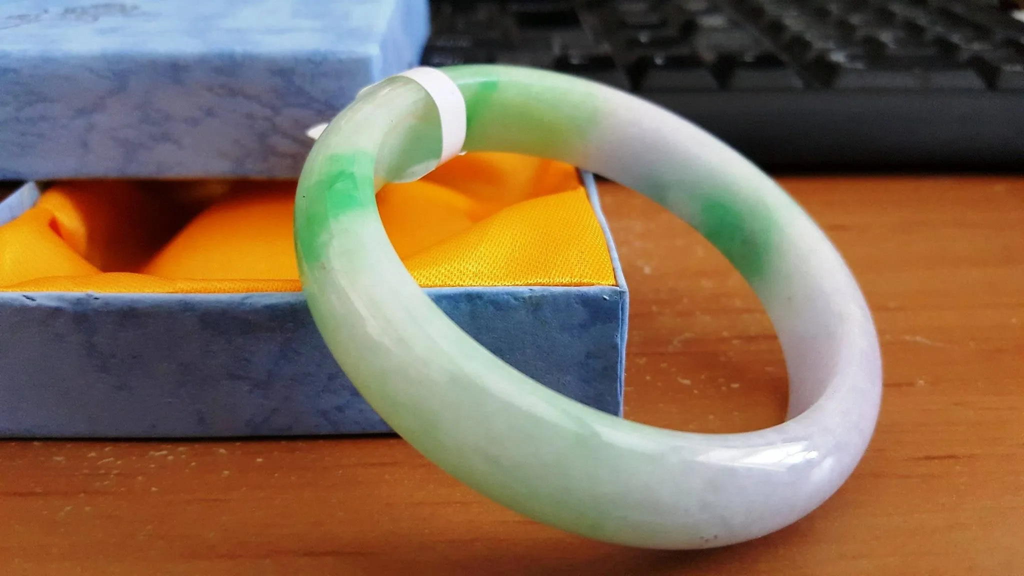 10% OFF- 56/57/58mm Certified Natural Jadeite Emerald A*Jade Handcarved Bangle A183