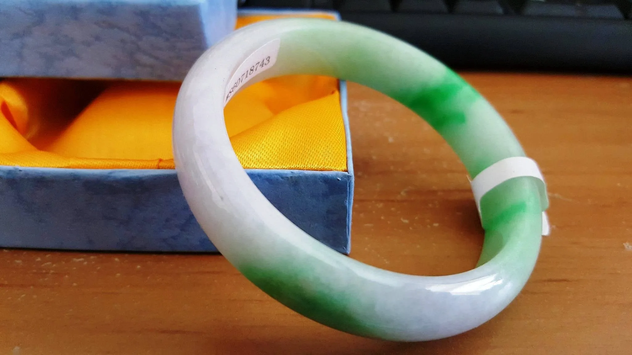 10% OFF- 56/57/58mm Certified Natural Jadeite Emerald A*Jade Handcarved Bangle A183