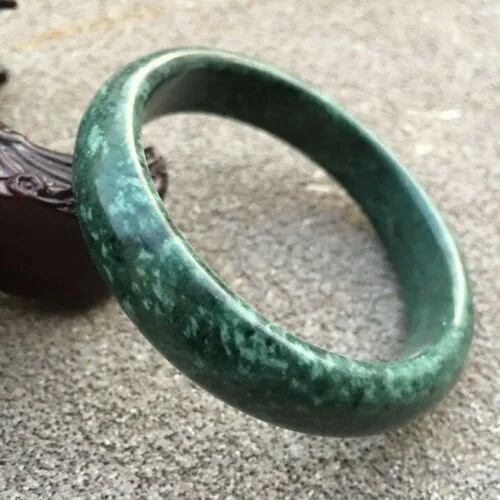 10% OFF- 56/57/58mm Certified Natural Jadeite Emerald A*Jade Handcarved Bangle GX0256 with Gift Box
