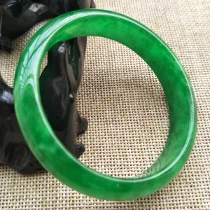 10% OFF- 56/57/58mm Certified Natural Jadeite Emerald A*Jade HandCarved Bangle T112