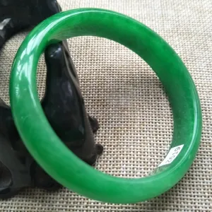 10% OFF- 56/57/58mm Certified Natural Jadeite Emerald A*Jade HandCarved Bangle Z619