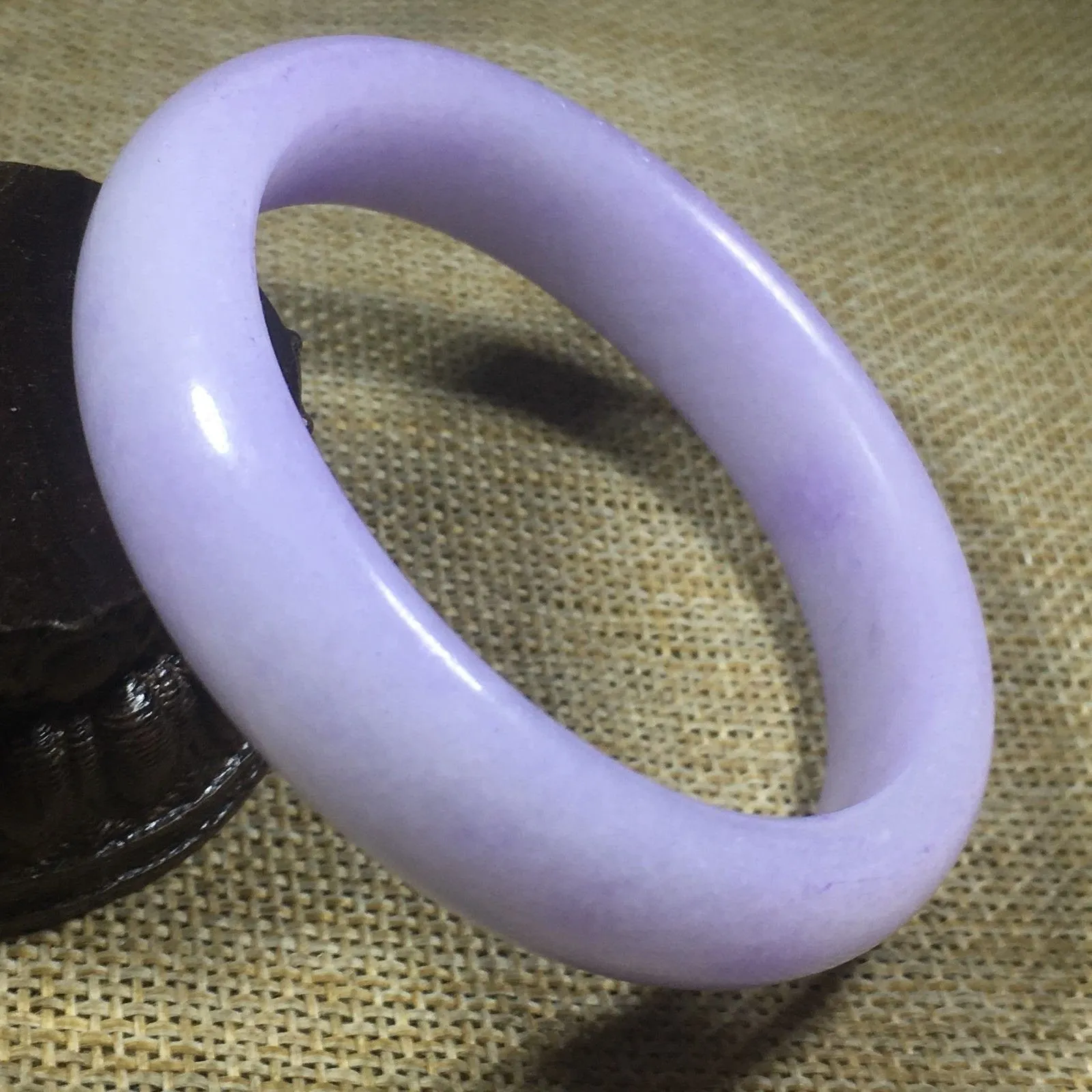 10% OFF- 56/57/58mm Certified Natural Lavender Jadeite Emerald A*Jade HandCarved Bangle A161