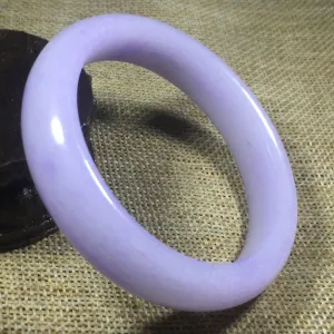 10% OFF- 56/57/58mm Certified Natural Lavender Jadeite Emerald A*Jade HandCarved Bangle A161