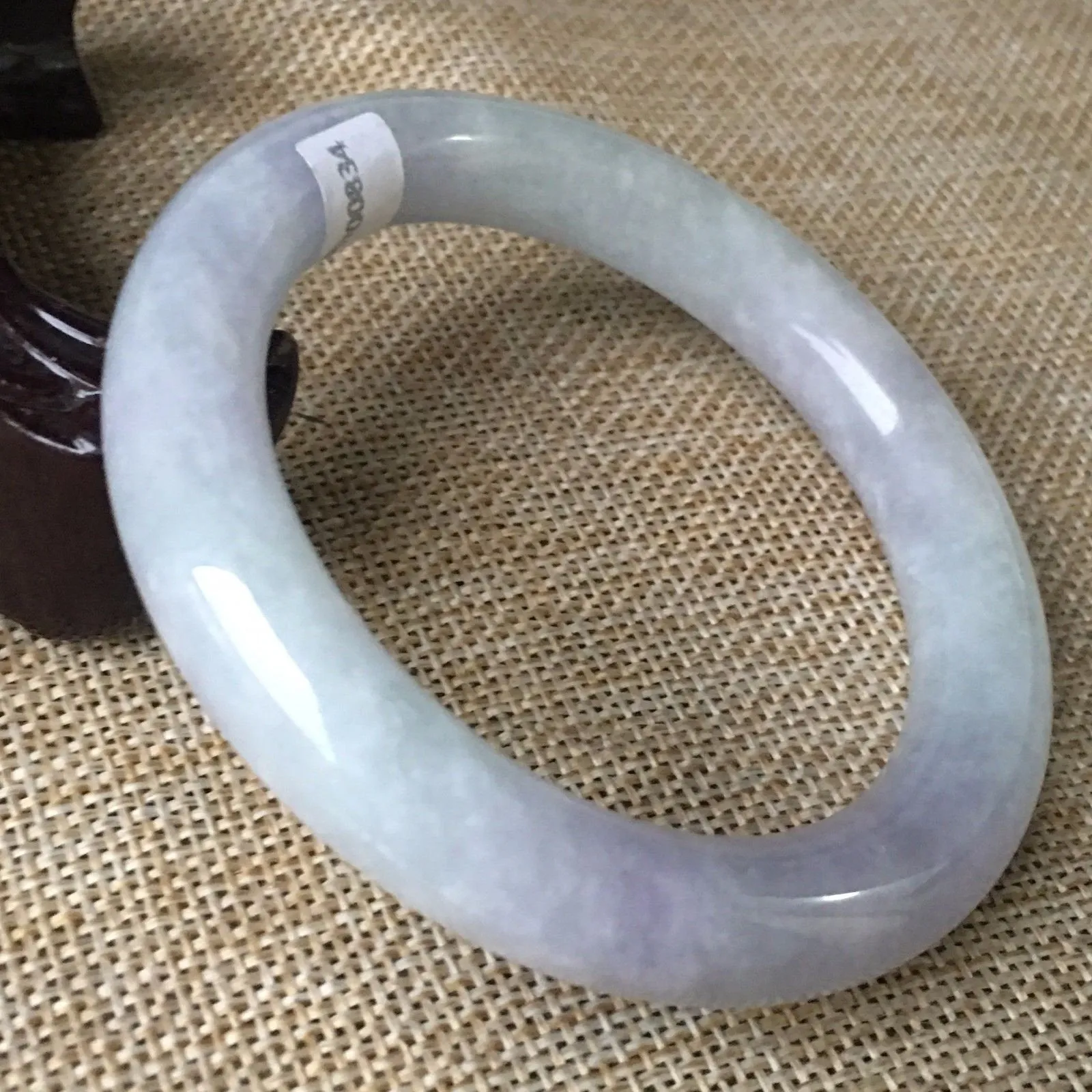 10% OFF- 56/57/58mm Certified Natural Lavender Jadeite Emerald A*Jade HandCarved Bangle HA0834